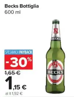 Carrefour Express Becks Bottiglia offerta