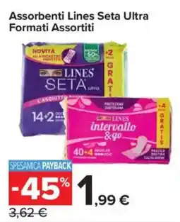 Carrefour Express Assorbenti Lines Seta Ultra Formati Assortiti offerta