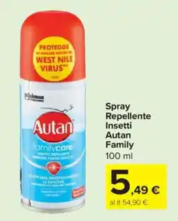 Carrefour Express Spray Repellente Insetti Autan Family offerta