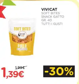 Arcaplanet VIVICAT Soft bites snack gatto tutti i gusti offerta