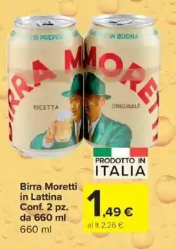 Carrefour Express Birra Moretti in Lattina offerta