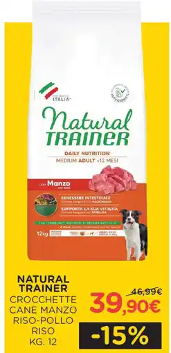 Arcaplanet NATURAL TRAINER crocchette cane manzo riso-pollo riso offerta