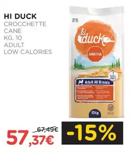 Arcaplanet HI DUCK Crocchette cane adult low calories offerta