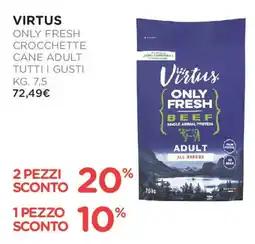 Arcaplanet VIRTUS Only fresh crocchette cane adult tutti i gusti offerta