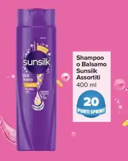 Carrefour Express Shampoo o Balsamo Sunsilk Assortiti offerta