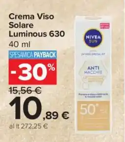 Carrefour Express Crema Viso Solare Luminous 630 offerta