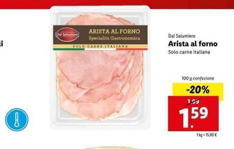 Lidl Dal Salumiere Arista al forno 100g offerta