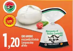 Ciro Amodio CIRO AMODIO mozzarella di bufala Campana dop all'etto offerta