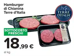 Carrefour Hamburger di Chianina Terre d'Italia offerta