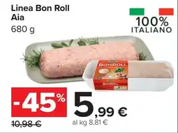 Carrefour Linea Bon Roll Aia offerta
