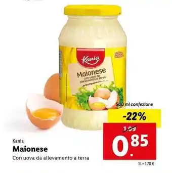 Lidl Kania Maionese 500ml offerta