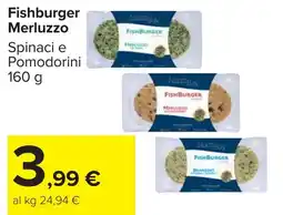 Carrefour Fishburger Merluzzo offerta