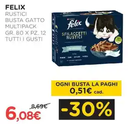 Arcaplanet Felix rustici busta gatto multipack tutti i gusti tutti i gusti offerta