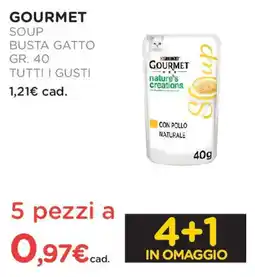 Arcaplanet Gourmet soup busta gatto tutti i gusti offerta