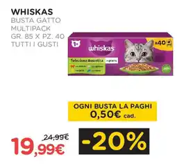 Arcaplanet Whiskas busta gatto multipack tutti i gusti offerta