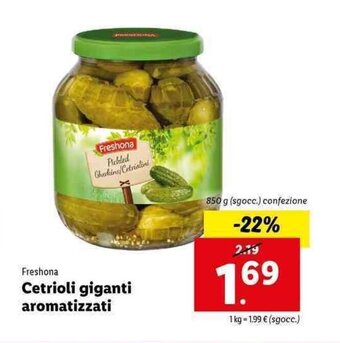 Lidl Freshona Cetrioli giganti aromatizzati 850g offerta