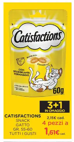 Arcaplanet Catisfactions snack gatto tutti i gusti offerta