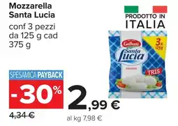 Carrefour Mozzarella Santa Lucia offerta