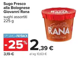 Carrefour Sugo Fresco alla Bolognese Giovanni Rana offerta