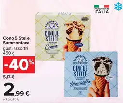 Carrefour Cono 5 Stelle Sammontana offerta