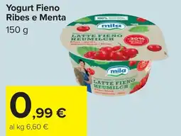 Carrefour Yogurt Fieno Ribes e Menta offerta