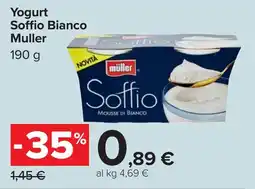 Carrefour Yogurt Soffio Bianco Muller offerta