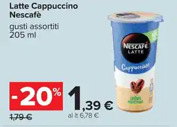 Carrefour Latte Cappuccino Nescafè offerta