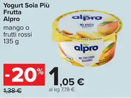 Carrefour Yogurt Soia Più Frutta Alpro offerta