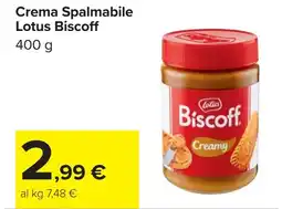 Carrefour Crema Spalmabile Lotus Biscoff offerta