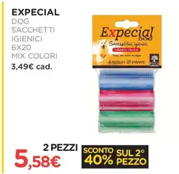 Arcaplanet Expecial dog sacchetti igienici 6 x 20 mix colori offerta