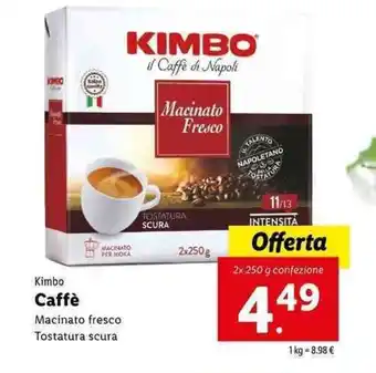Lidl Kimbo Caffè 2 x 250g offerta