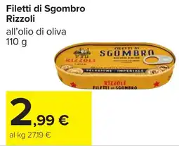 Carrefour Filetti di Sgombro Rizzoli offerta