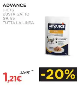 Arcaplanet Advance diets busta gatto tutta la linea offerta