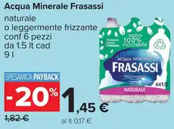 Carrefour Acqua Minerale Frasassi offerta