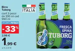 Carrefour Birra Tuborg offerta