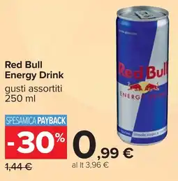 Carrefour Red Bull Energy Drink gusti assortiti offerta