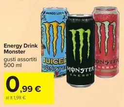 Carrefour Energy Drink Monster gusti assortiti offerta
