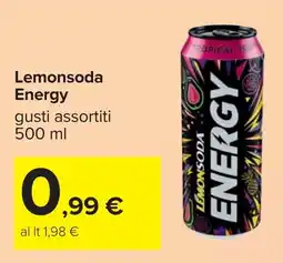 Carrefour Lemonsoda Energy gusti assortiti offerta