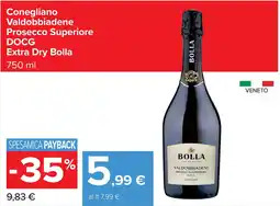 Carrefour Conegliano Valdobbiadene Prosecco Superiore DOCG Extra Dry Bolla offerta