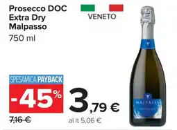 Carrefour Prosecco DOC Extra Dry Malpasso offerta