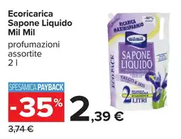 Carrefour Ecoricarica Sapone Liquido Mil Mil offerta