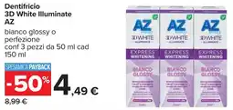 Carrefour Dentifricio 3D White Illuminate AZ offerta