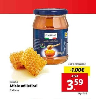 Lidl Italiamo Miele millefiori 500g offerta