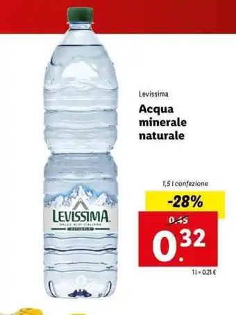 Lidl Levissima Acqua minerale naturale 1.5L offerta