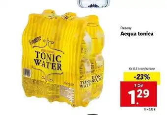 Lidl Freeway Acqua tonica 6 x 0.5L offerta