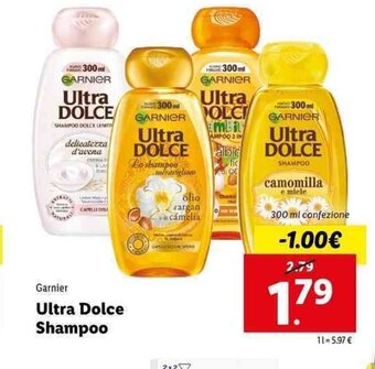 Lidl Garnier Ultra Dolce Shampoo 300ml offerta