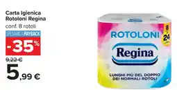Carrefour Carta Igienica Rotoloni Regina offerta
