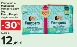 Carrefour Pannolino o Mutandino Pampers Baby Dry Pacco Doppio offerta