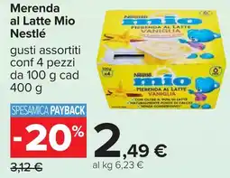 Carrefour Merenda al Latte Mio Nestlé offerta