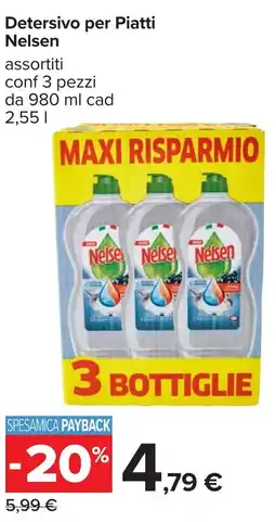 Carrefour Detersivo per Piatti Nelsen offerta